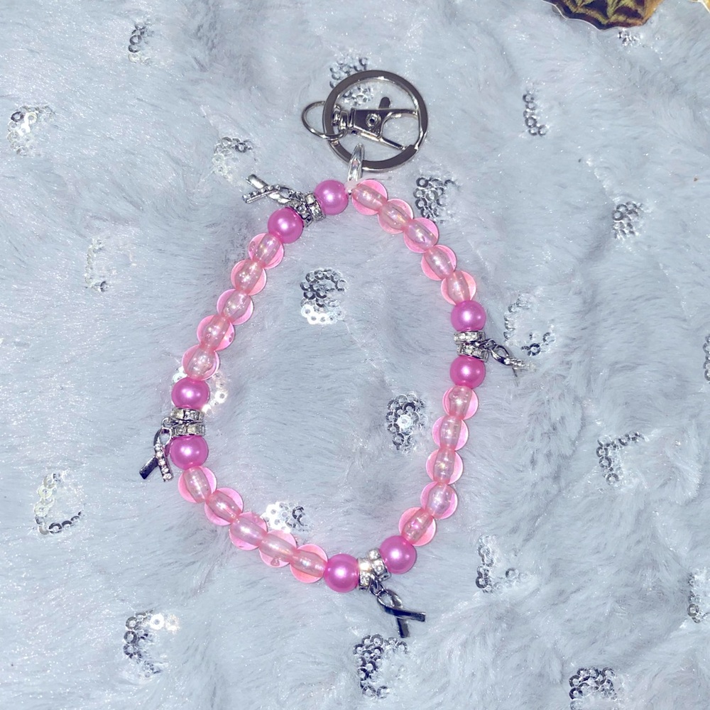 Breast Cancer awareness Key chain; zipper chain; bracelet/keychain…etc.